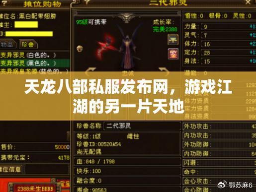 天龙八部私服:揭秘独特玩法、安全性与玩家体验 第4张 天龙八部私服:揭秘独特玩法、安全性与玩家体验 第4张